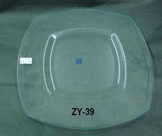 玻璃四方碟 25x25cm